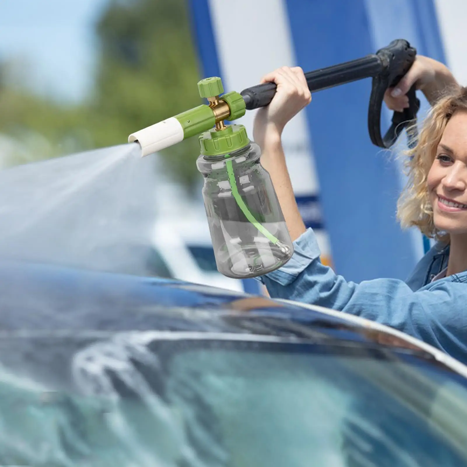 Car Foam Sprayer Foam Sprayer Bottle Snow Foam Lance Car Wash Adjustable Nozzle Foamer With Quick Connector Hose Attachment For