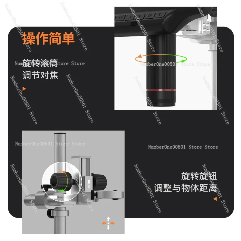 AD407 Pro 7 Inch 24MP HDMI Digital Microscope for Phone PCB Soldering Jewelry