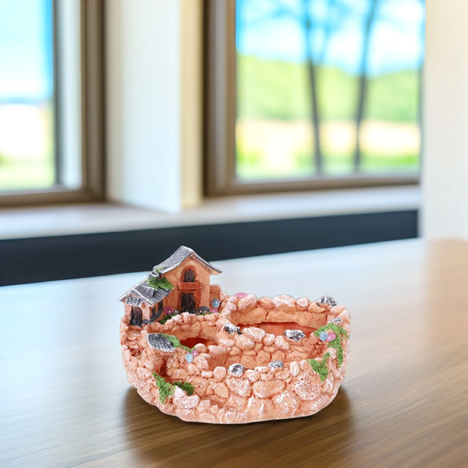 

Miniature Resin Plant Pot Creative Sky for Succulents Small Flowers Indoor Outdoor Tabletop Decoration Yellow