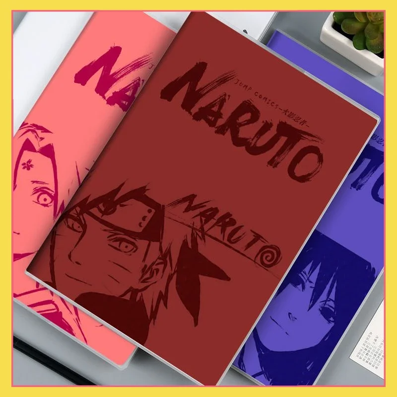 

Popular anime Naruto notebook peripheral Naruto Uzumaki Uchiha Sasuke Hatake Kakashi thick rubber cover notebook student version