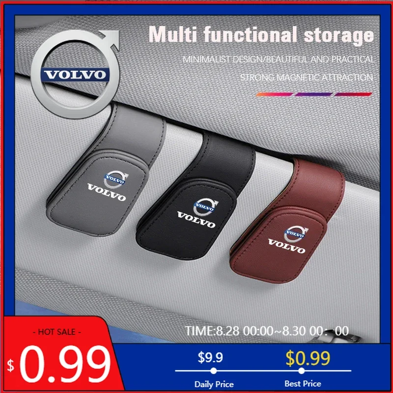 

Стайлинг молдинги салона автомобиля зажим для очков солнцезащитный козырек для хранения автомобильные аксессуары для Volvo Xc60 Xc90 V40 V60 S60 V50 V90 S80