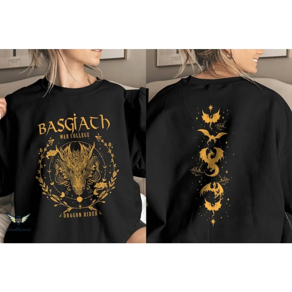 2025 Womem Hoody Basgiath War College 2-Sided Sweatshirt Fourth Wing Shirt Dragon Rider Shirt Fourth Wing Sweatshirt Hoodies