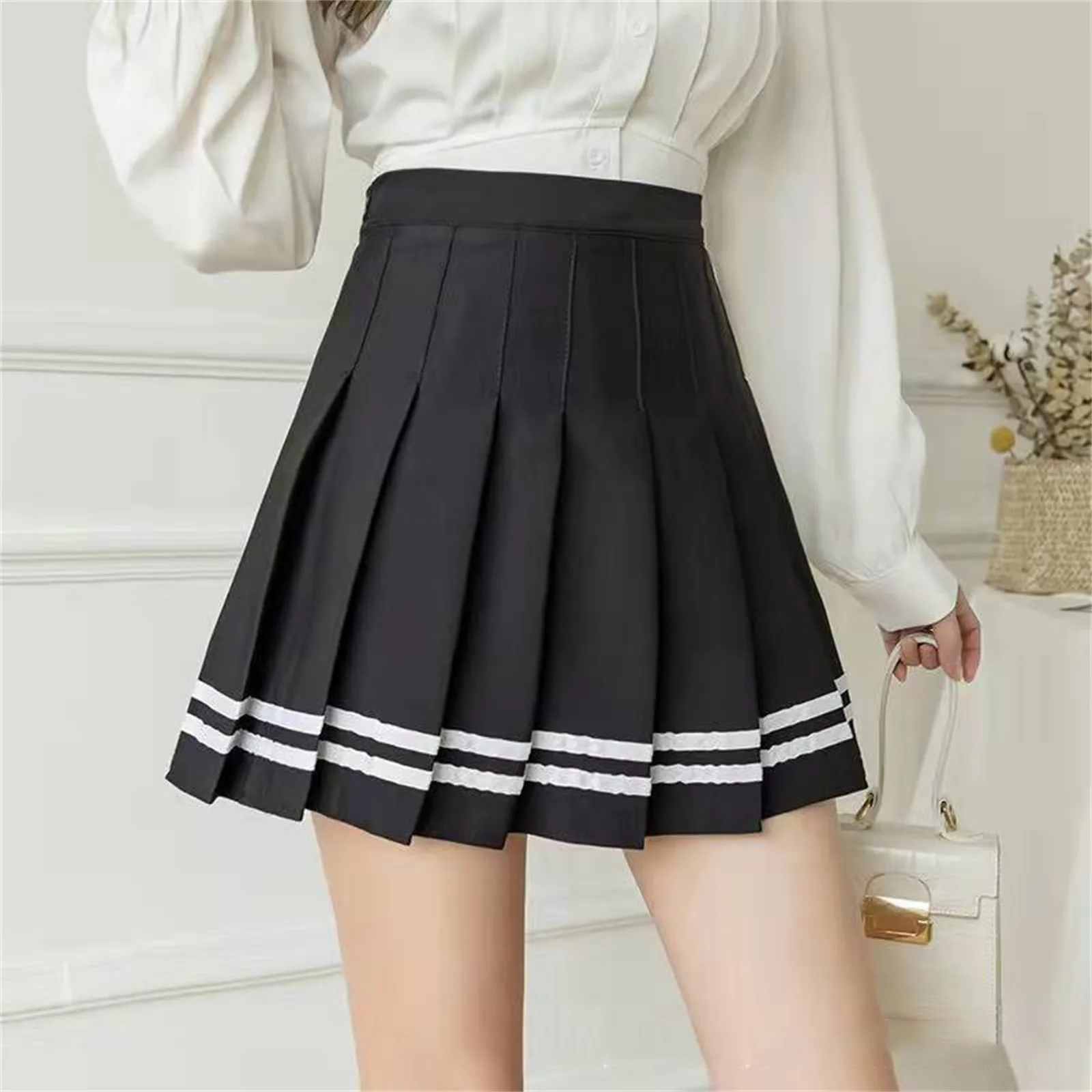 Vestidos Verano Moda 2024 Fashion Women Plaid Printed Skirt Strap Elastic Ladies Slim  Simple And Fashionable Short Skirts