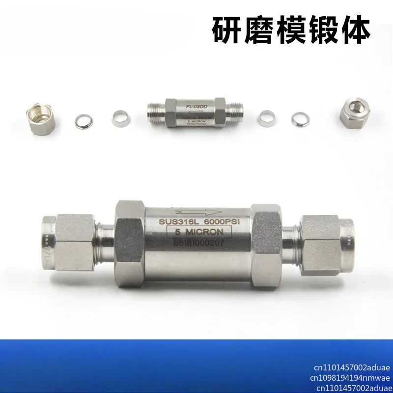 316L stainless steel ferrule filter high pressure double ferrule straight through T-type filter valve