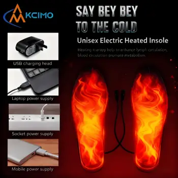 نعال داخلية ساخنة قابلة لإعادة الشحن عبر USB - تدفئة شتوية ق...