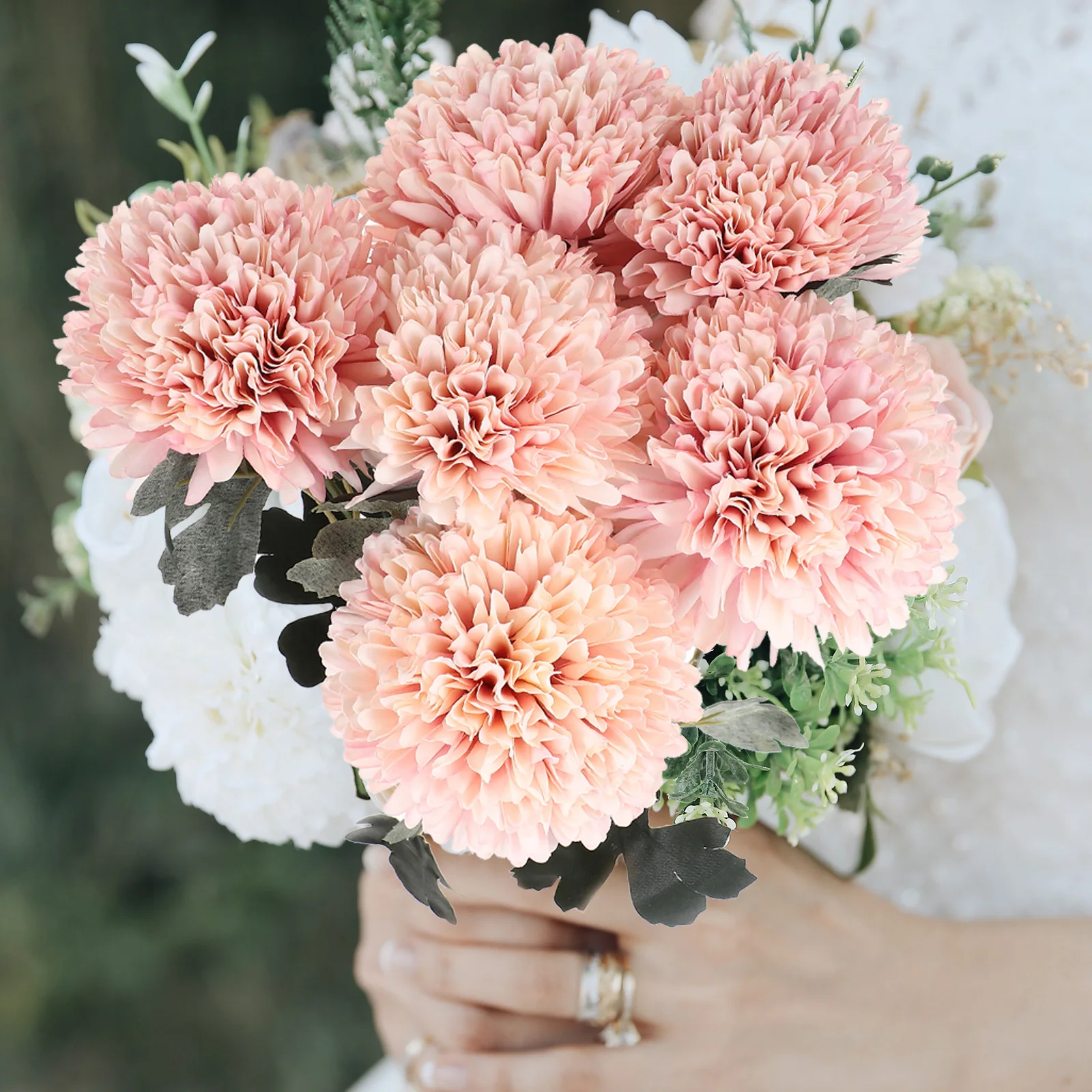 

6pcs Simulated Flowers Elegant Artificial D Wedding Decor Faux Bride Home Banquet Party Long Lasting Practical