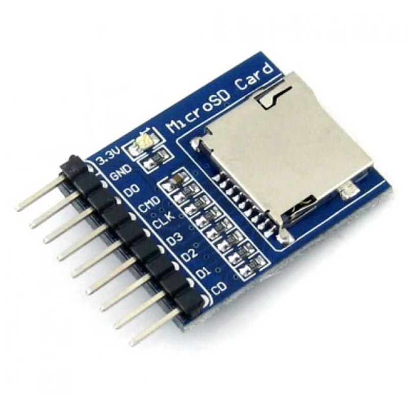 

B37B-для Micro-SD (TF) модуль хранения карт, макетная плата, модуль SD-карты, держатель SD-карты, шаг 2,54 мм для SDIO и SPI Prots