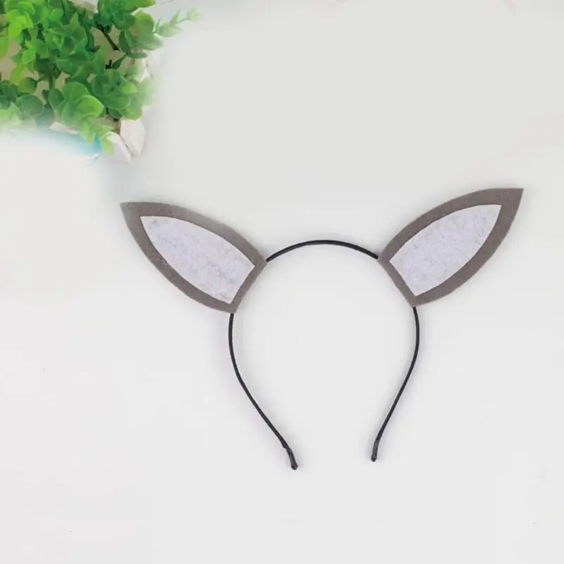 39BD 할로윈 개 원숭이 토끼 코끼리 의상, 동물 드레스 코스프레 키트 헤어 밴드, 아이 생일 할로윈을위한 스커트