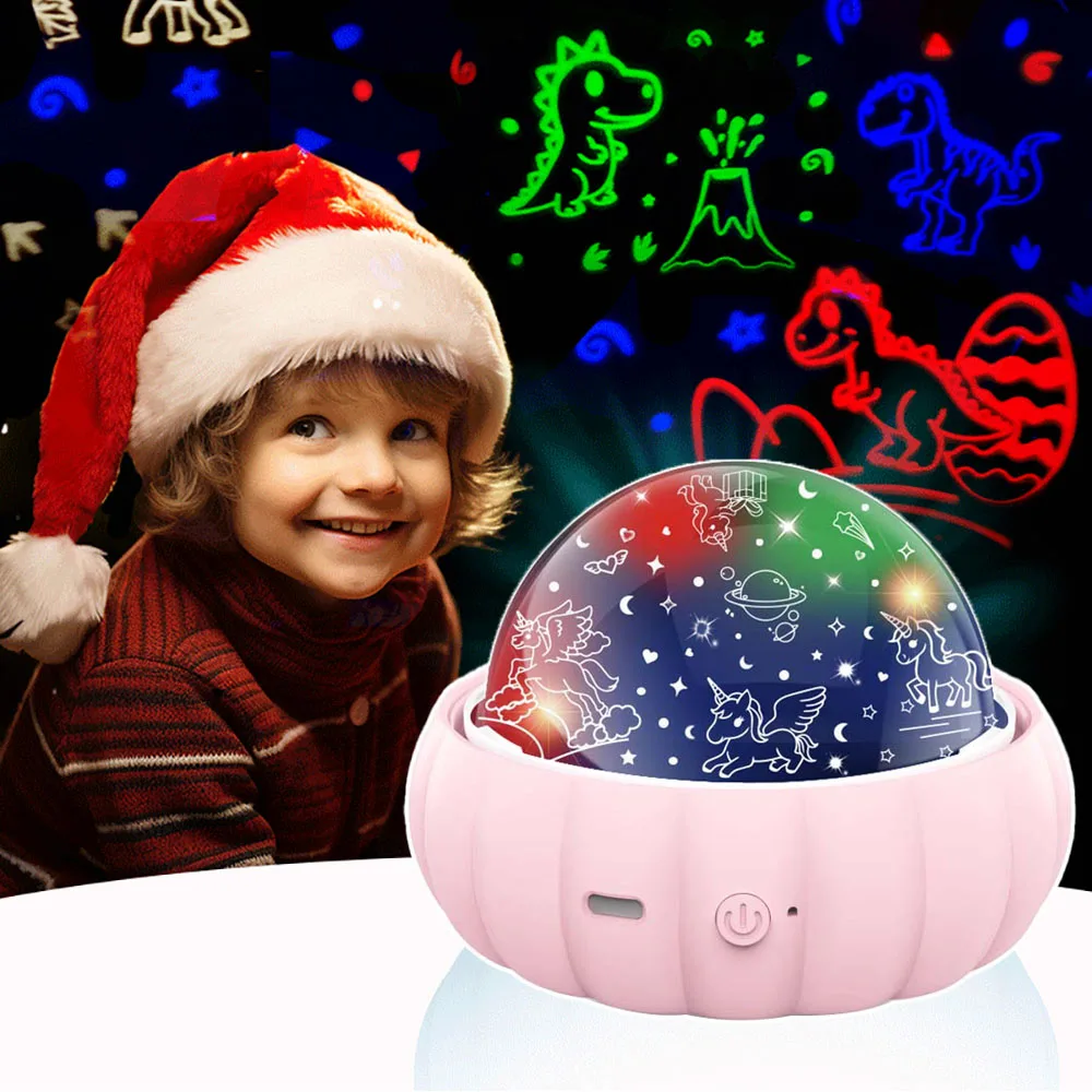 Unicorn Night Light Rotating Star Projector USB Starry Sky Lamp For Children Gift Baby Sleep Lamp Boy Girl Bedroom Decoration