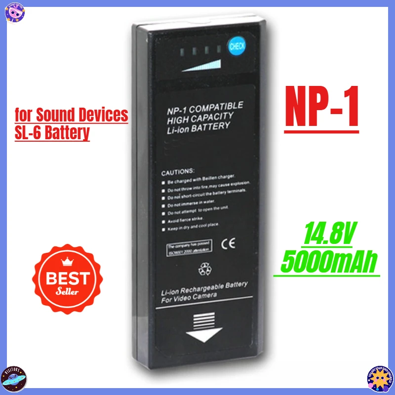 

14.8V 5000mAh for Sound Devices SL-6 Battery I5050 NP-1