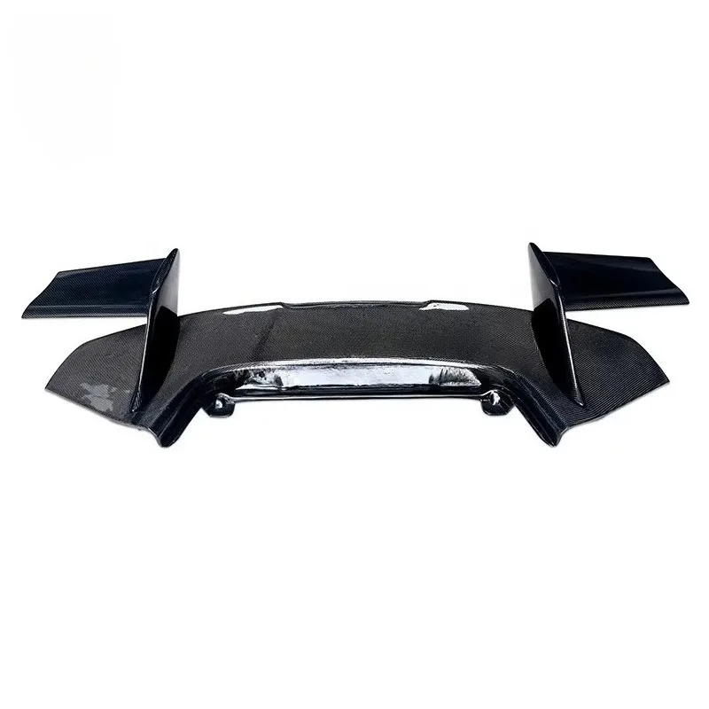 For Style Dry Carbon Fiber Single Deck High Car Rear Spoiler Wing