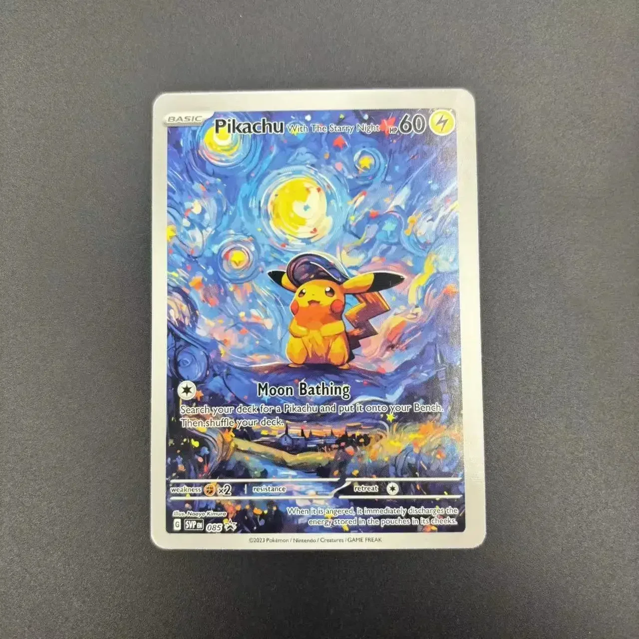 

DIY PTCG Collection Cards 2023 SVP EN VAN GOGH PIKACHU/GREY FELT HAT Self Made Single Card Classic Game Anime Cards Gift Toy