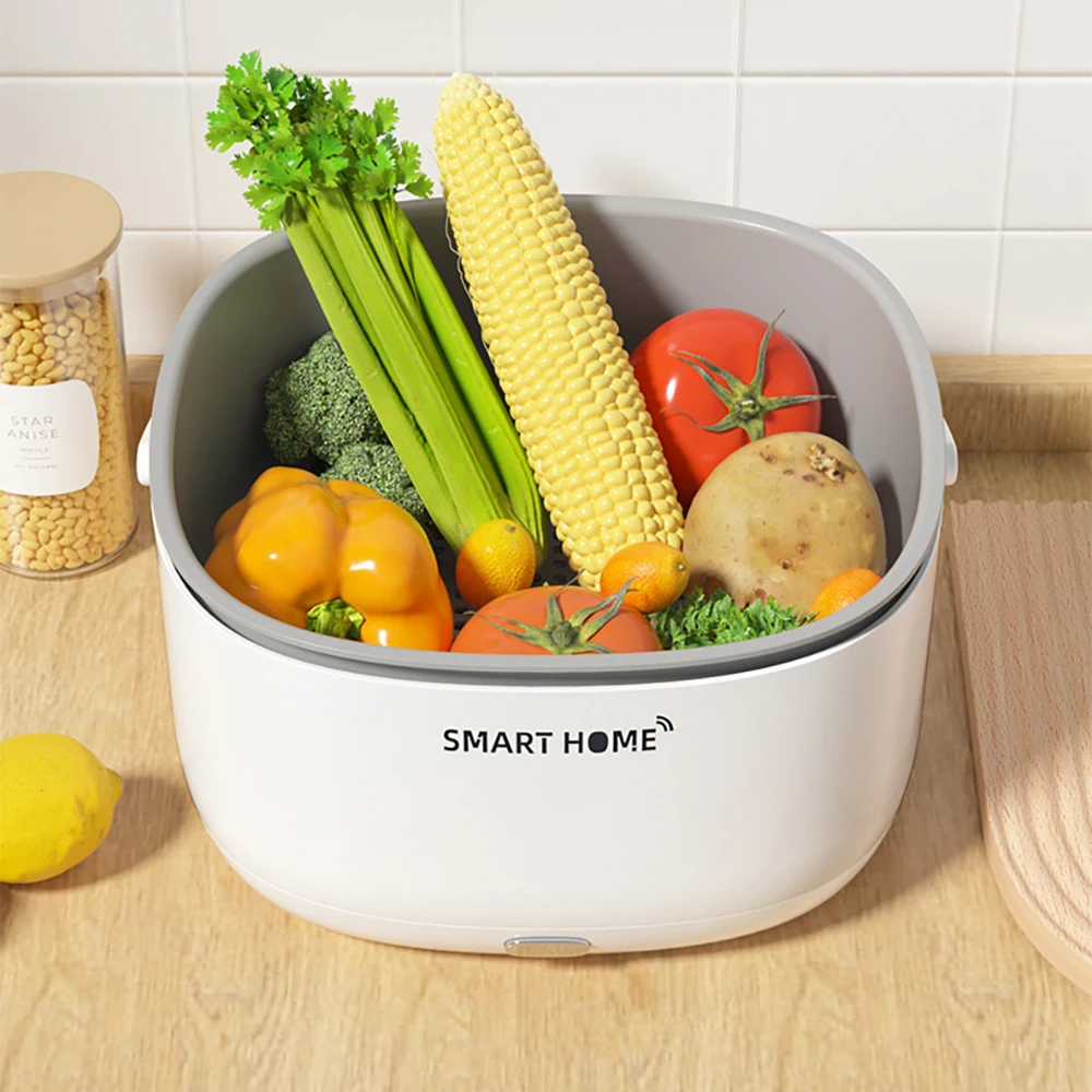 Electric Vegetable Fruit Washing Machine With WIFI Ultrasonic Vegetable Washing Bucket Food Purifie Removing Pesticide Residues