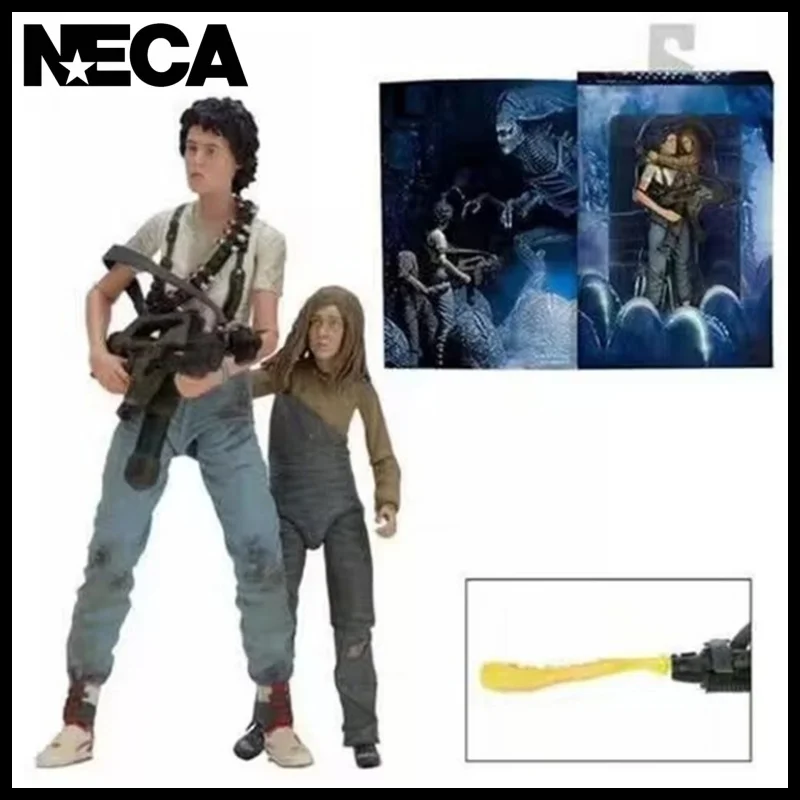 NEW In Stock NECA ALIEN 2 LT Ellen Ripley Newt Figure Giger Xenomorph Facehugger Alien Predator Model Toys Cool Dolls Gift