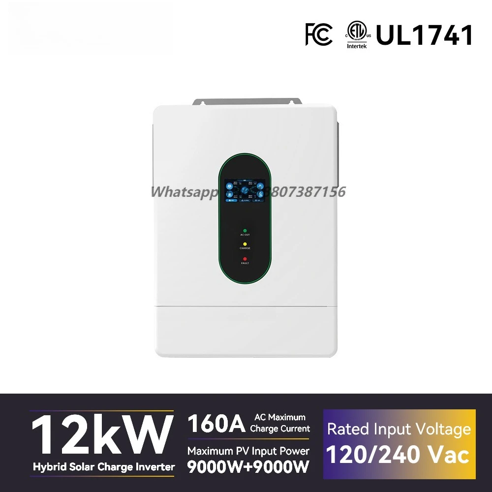 12kW Solar Inverter Supporting Advanced Photovoltaic Utilization Through Dual Independent  Tracking And Efficient Charging