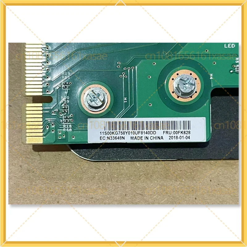 Used 00FK628 PCIe3.0 Riser Card For Lenovo IBM System x3650 M5 Server 75W PCIe x16 GPU Extension Board