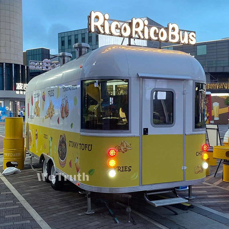 

Mobile Dining Food Cart Ice Cream Coffee Food Truck Customized Cooking Equipment Stainless Steel Workbench Easy To Clean