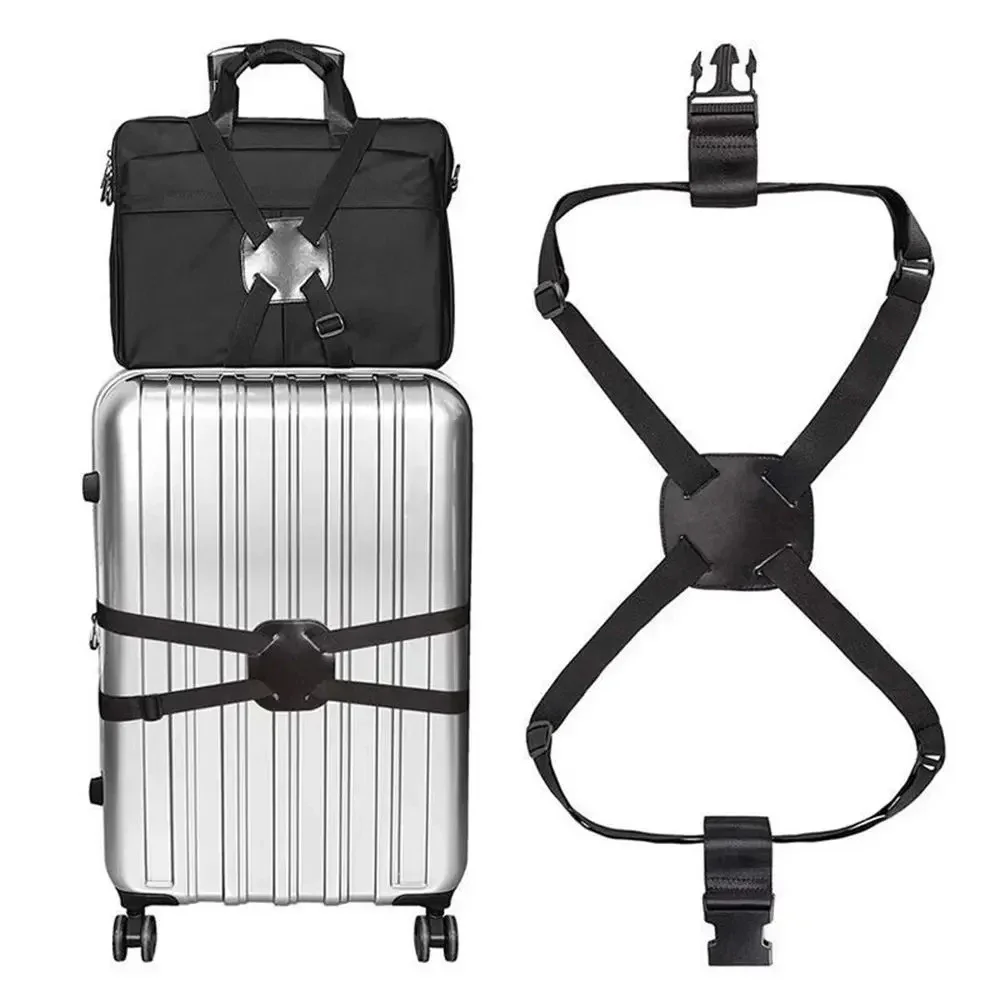Anti-Loss Suitcase Accessories with Cross Packing Straps Luggage Binding Buckles - Secure Travel Gear for Bags