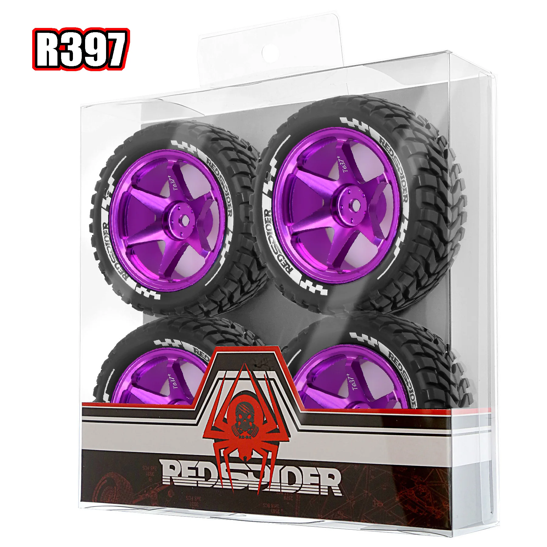 RDE SPIDER 4pcs 1/10 Metal RC On-Road Wheel Tires 2.95