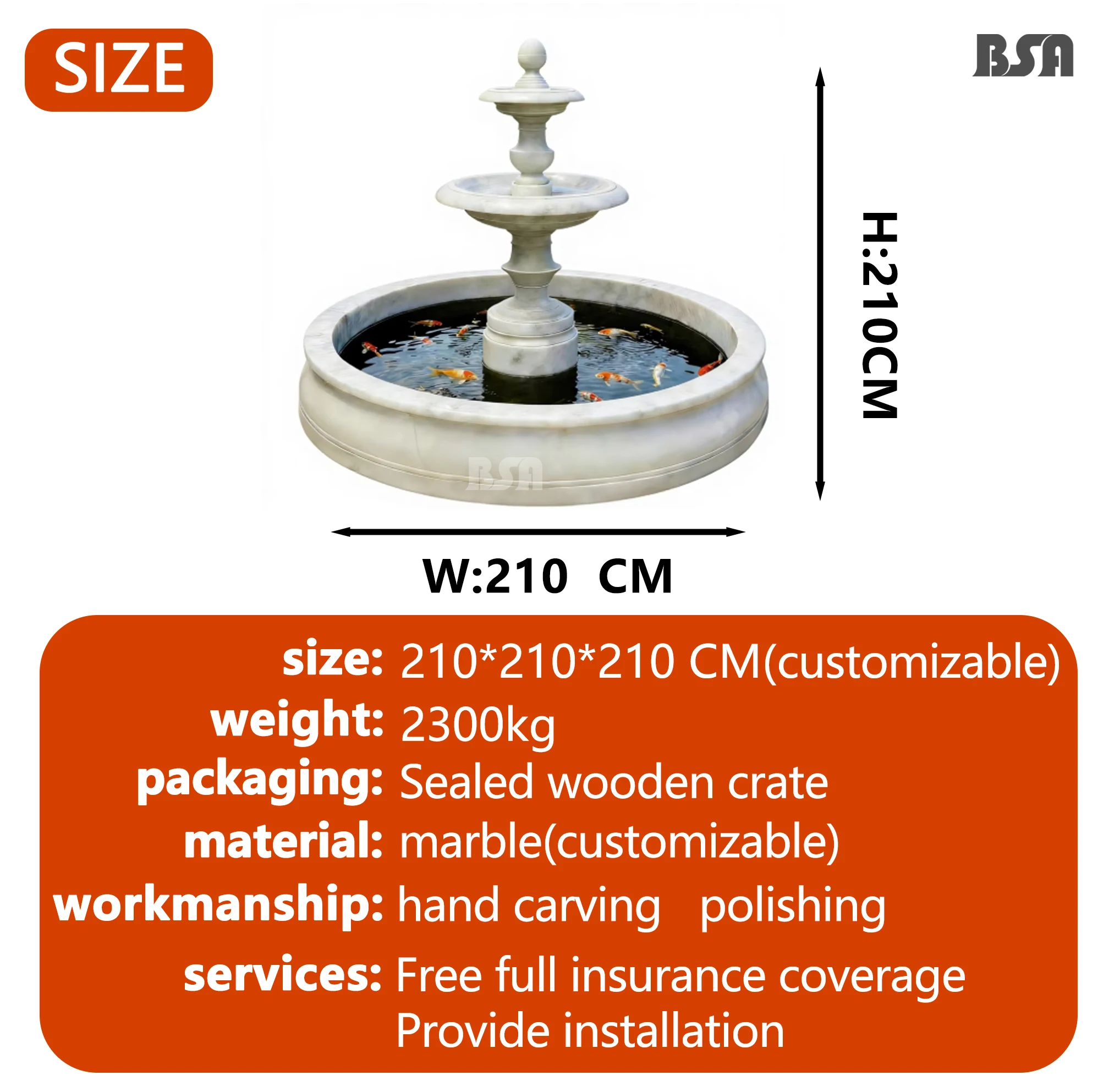 Modern Black Marble Garden Fountain Water Feature Stone Fountain Sculpture for Outdoor Garden and Courtyard Decoration