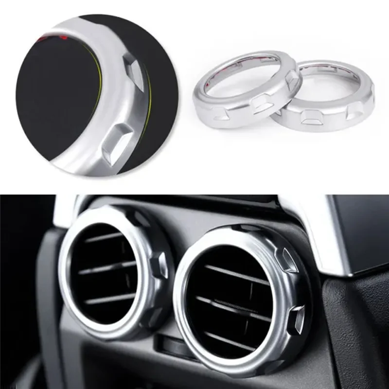 وحدة التحكم الخلفية مسند الذراع صندوق تكييف الهواء منفذ تنفيس حلقة غطاء الكسوة لاند روفر ديسكفري 4 LR3 Sport 2009-16 Accessories-A02G #4