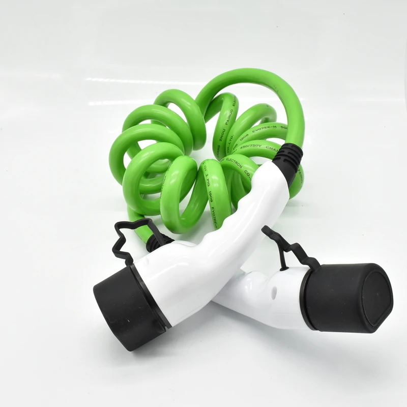 Cabo espiral Green Spring, tipo 2, plugue EV rápido, 5m, 621962