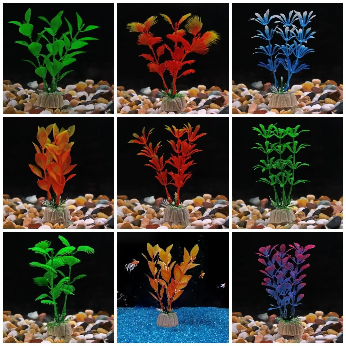 10CM Mini Artificial Underwater Plants Plastic Fake Water Weeds Aquarium Fish Tank Seaweed Landscaping Decoration Ornaments