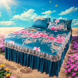 Couvre-lit à fleurs sexy antidérapant, housse de literie douce pour la maison, drap de lit pour lits King et Queen Size, 1.5m, 1.8m, 2m, 3 pièces