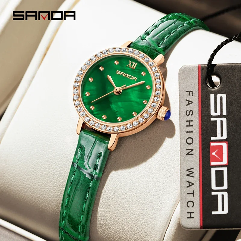 

SANDA модный дизайн сплав компактные женские кварцевые часы с циферблатом Fritillaria подарок оригинальные роскошные элегантные кварцевые водонепроницаемые часы