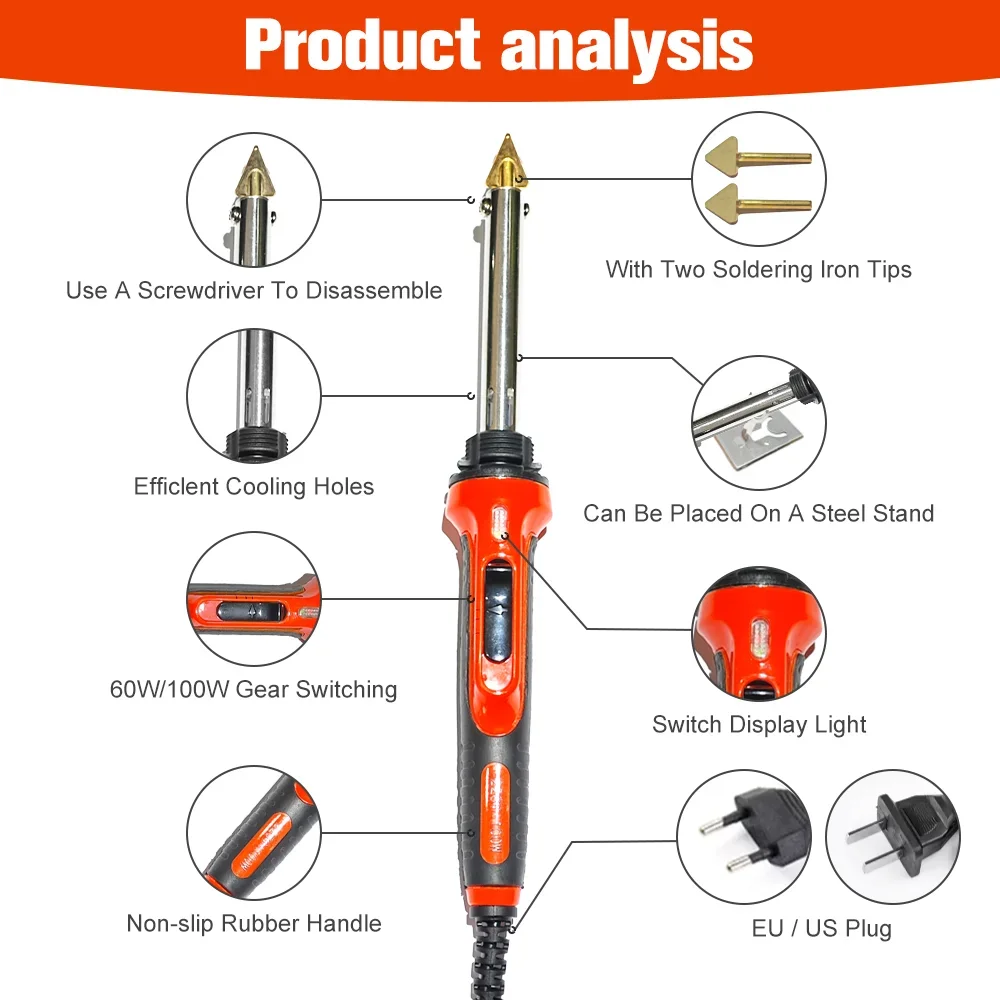 Portable Car Plastic Welding Hot Iron Stand And Wire Brush Repair Kit Repair Plastic Soldering Iron Car Bumper Welding Machine