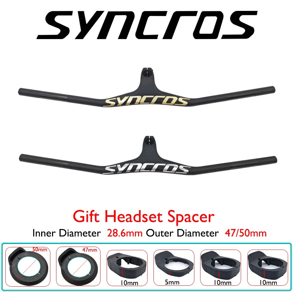 SYNCROS-Integrated Cockpit Handlebar for Mountain Bike, MTB Handlebars, Bicycle Parts, 28.6mm -17 Degree Carbon, 660 ~ 800mm - Image 4