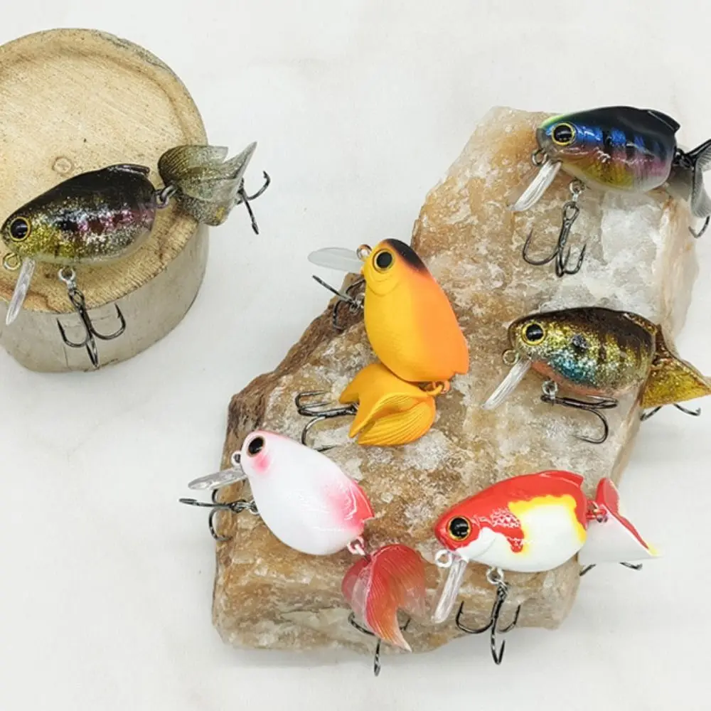 Goldfish Artificial Goldfish Bait 58mm Stereoscopic Goldfish Floating Fishing Lure 3D Eyes Crankbait Wobblers Wake Bait Lure