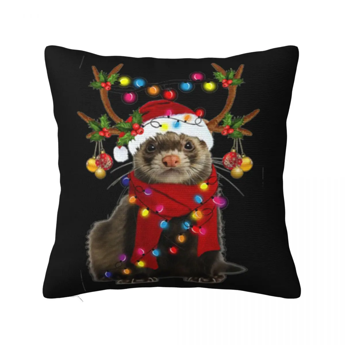 Ferret Gorgeous Reindeer Christmas Simple Beautiful Adult Mens Good Quality Low Price Creative Design Latest Pillow Case