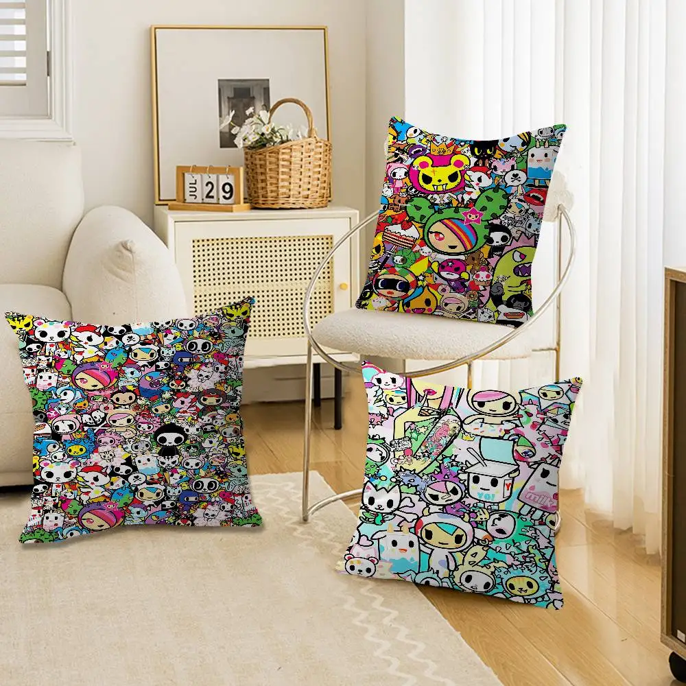 Kawaii T-Tokidoki Anime Pillow Cushion Cover Pillowcase Living Room Sofa Home Decor Customized