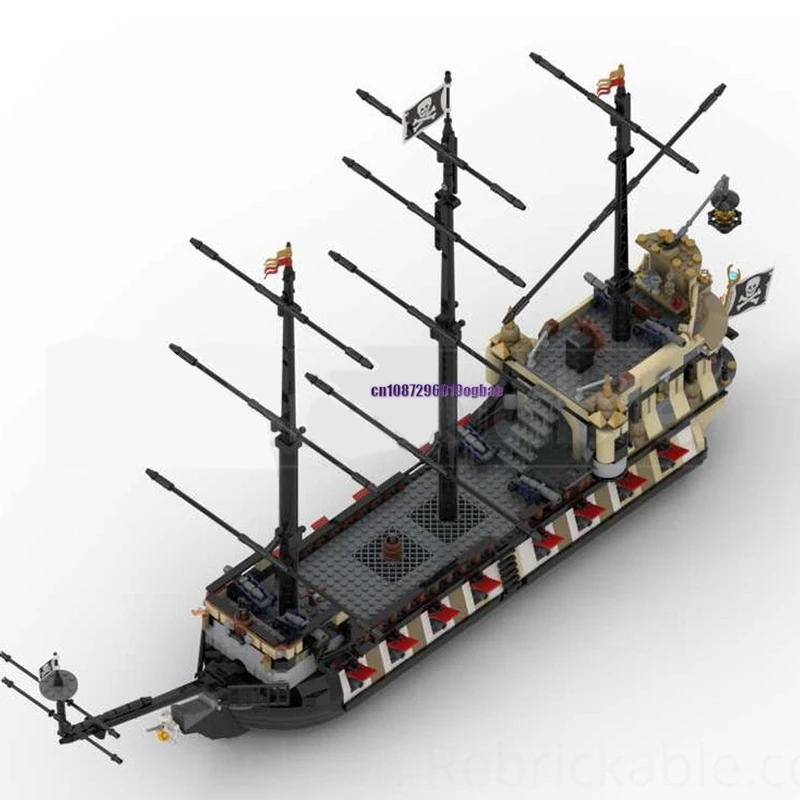 1795 pçs moc europeu medieval o ladrão da alma pirata navio à vela modelo diy idéias criativas navio de guerra criança brinquedo aniversário presente blocos