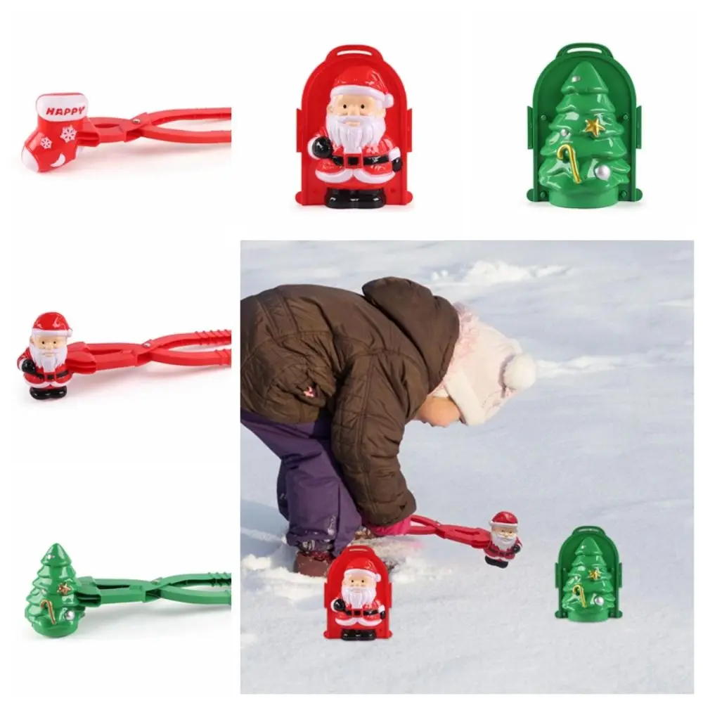 Jouet de fabricant de boules de neige du père Noël en plastique, poignée anti-ald, arbre de Noël, pinces durables, portable