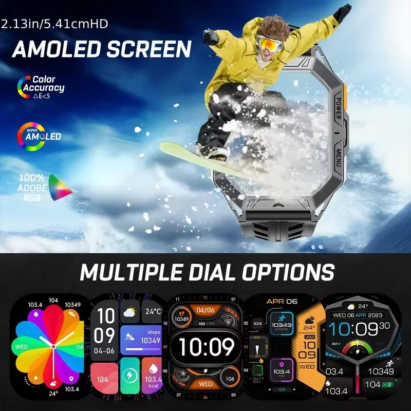 X1pro Smart Watch 1000mAh Battery Men Watch Compass Altitude Air Pressure 1ATM Waterproof BT Call Outdoor Sports Smartwatch