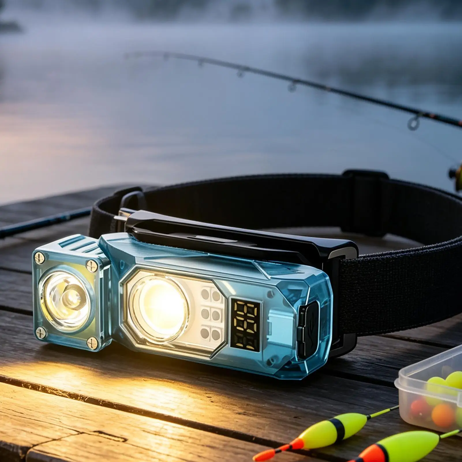 Clip On Headlamp Waterproof Multi-Source Headlight USB Rechargeable Hat Light For Work Outdoor Fishing Cycling Sports Backpack