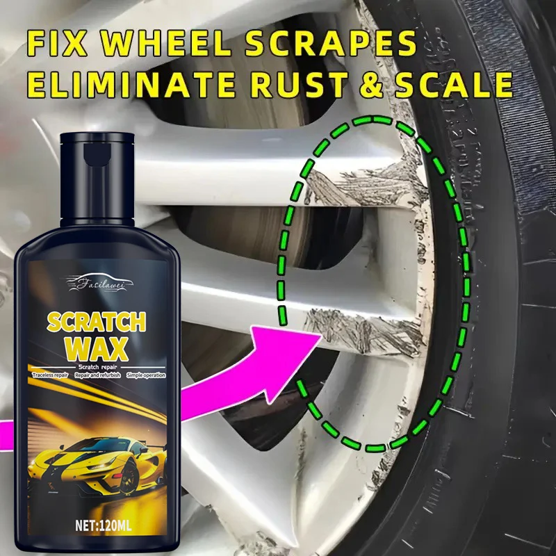 طقم إصلاح عجلة الدراجة النارية العالمي - مزيل خدوش حافة السبائك، كريم معالجة الأكسدة، تلميع عجلة الدراجة النارية والسيارة