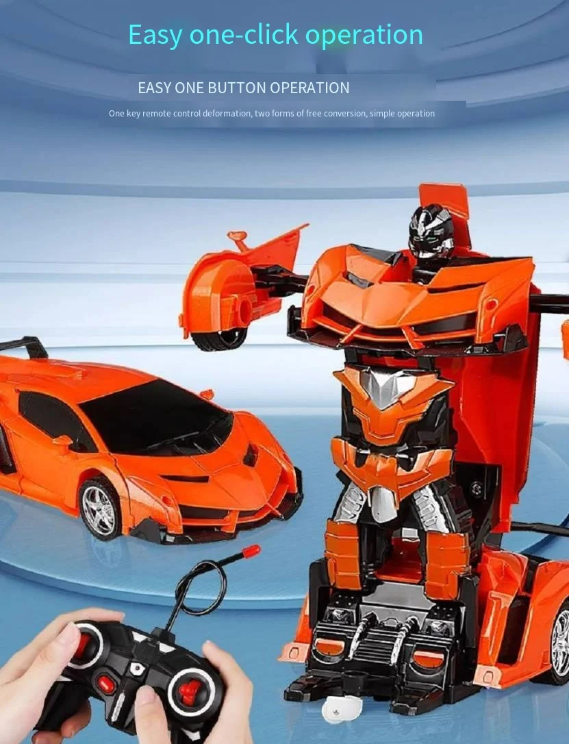 Operación Simple niño transformar coche de control remoto robot coche de juguete para niños regalo de cumpleaños de Navidad