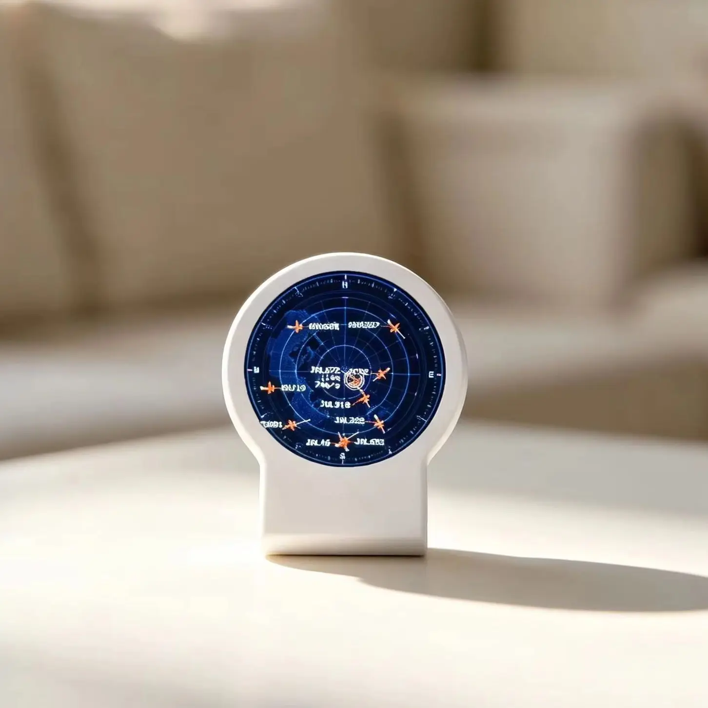 New Display Deskradar Live ADS-B Flight Tracker Gadget with Sonar Grid Heading Indicator Screen Aviation Desk Decor USB‑C