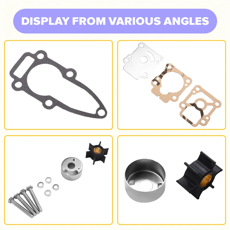 

A20K-Water Pump Impeller Repair Kit 3B2873222M For Nissan Tohatsu Outboard Motor 8 9.8 Hp Marine Boat Engine Part 3B2-87322-2