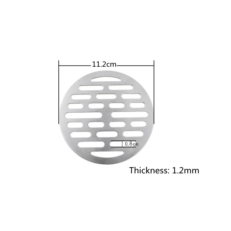 1PC 10CM/11.2CM Round Floor Drain Covers Bathroom Supplies  Tone Stainless Steel Brushed Floor Drain Covers