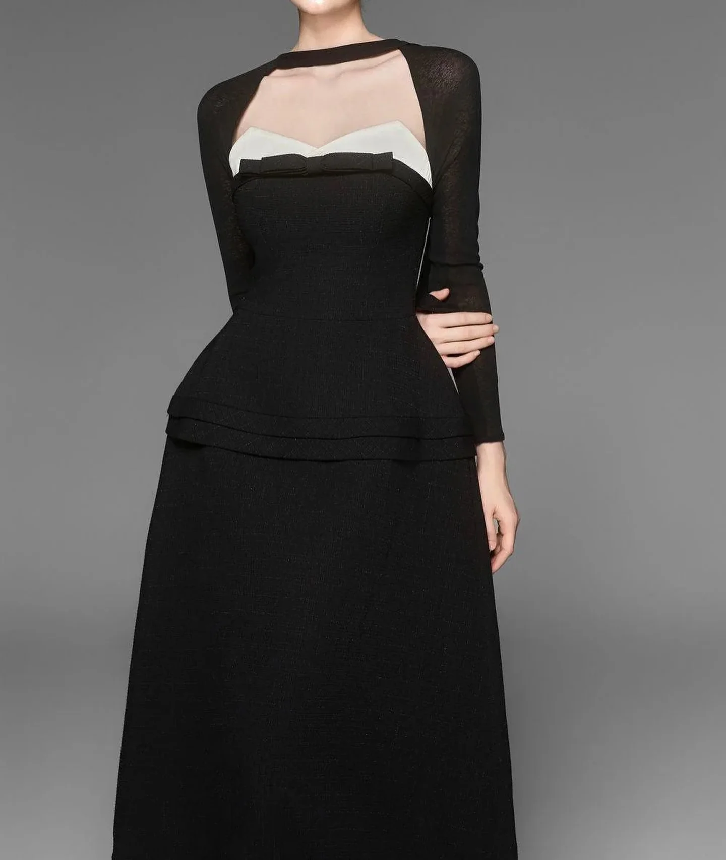 Customized Delicate Jersey A-Line 3D Bow Evening Dress High Quality Long Sleeves Sweetheart Ankle Length Bespoke Occasion Gowns