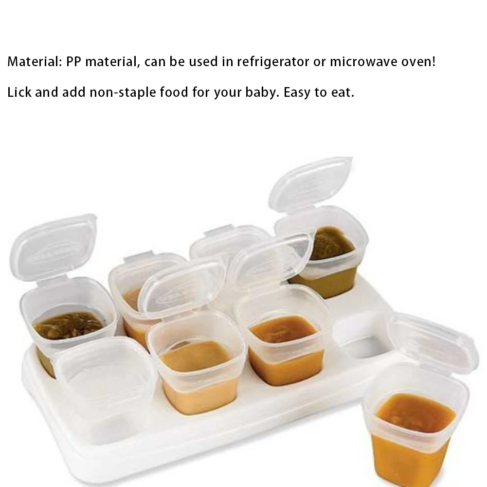 Baby Food Jars,Baby Food Storage, Baby Food Containers, Sprout Cups Reusable Stackable Storage Cups with Tray (9 PCS)