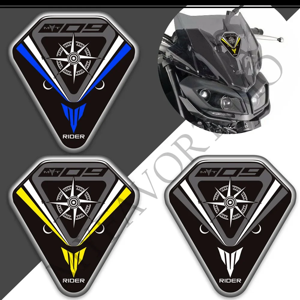 Motorcycle Stickers Decals Wind Deflector Screen Windscreen Gas Fuel Oil Kit Knee Tank Pad For Yamaha MT09 MT FZ 09 SP MT-09