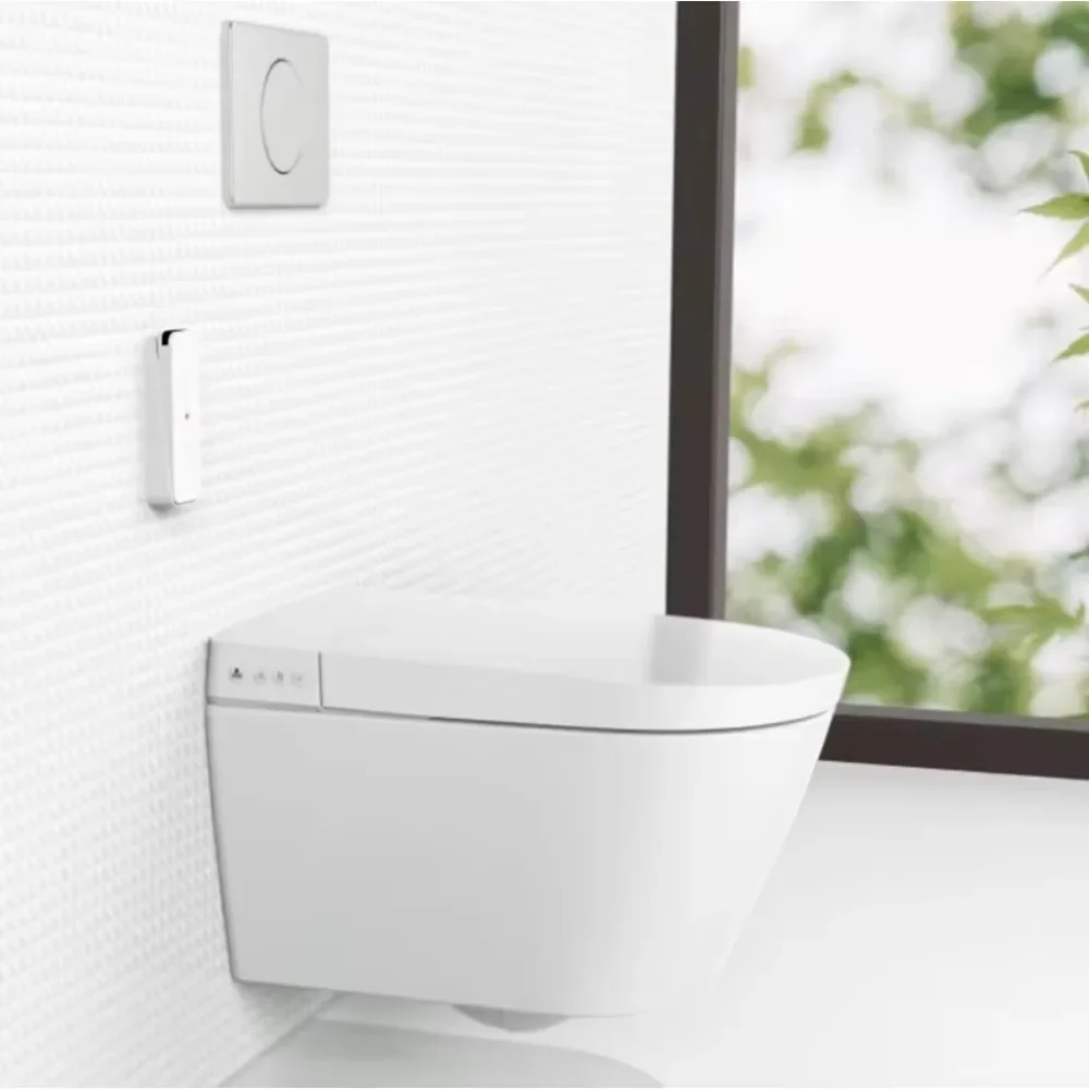 

Smart Wall-mounted Toilet With Seat Heating Night Light & Double Flush Space-saving Design