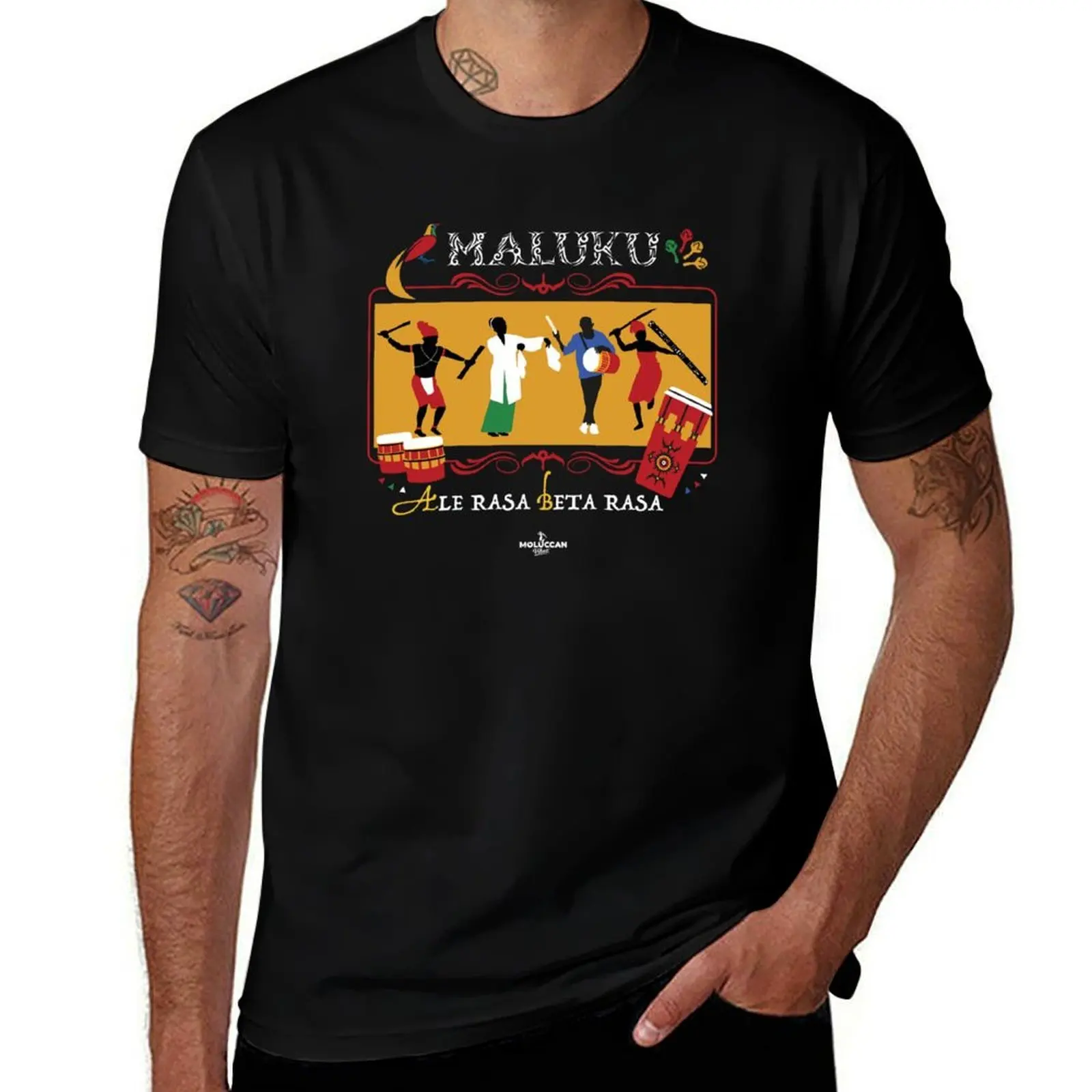 

t cotton man man shirts T-Shirt plain Culture shirts funny Moluccan Drum Dance and funny t Art t shirt