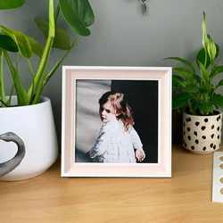 1PC square plastic photo frame - plus 4, 6, 7, 8 inch photo table frame, pink photo frame, wall and desktop display photo frame
