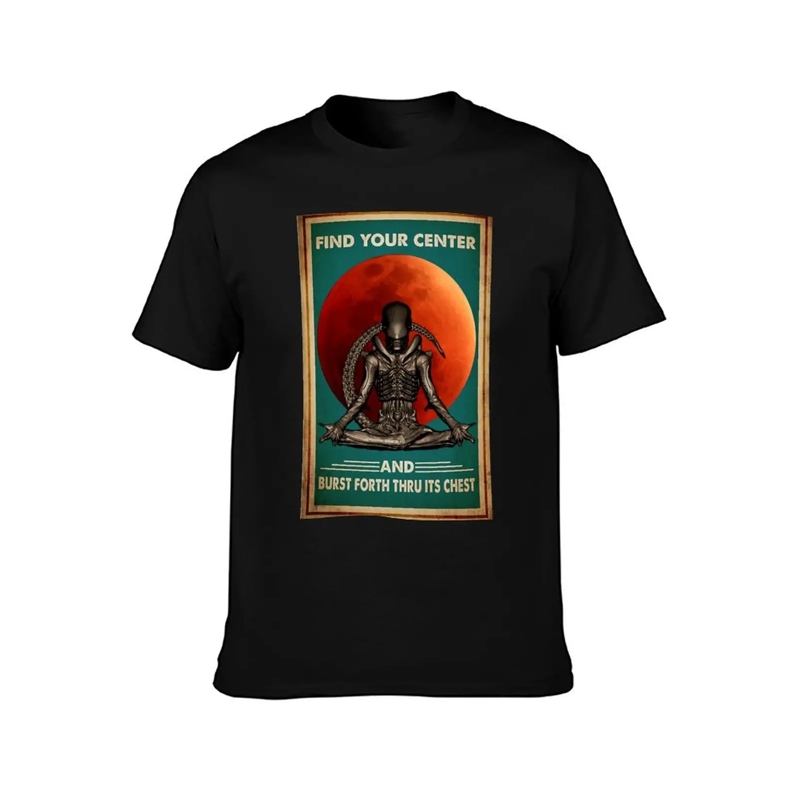 Find your center and burst forth thru chest - YOGA MEDITATION T-Shirt Plus Size All Match Tee Shirt